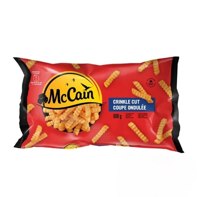 McCain Crinkle Cut French Fries - 3 Pack x 800g (2.4kg Total)