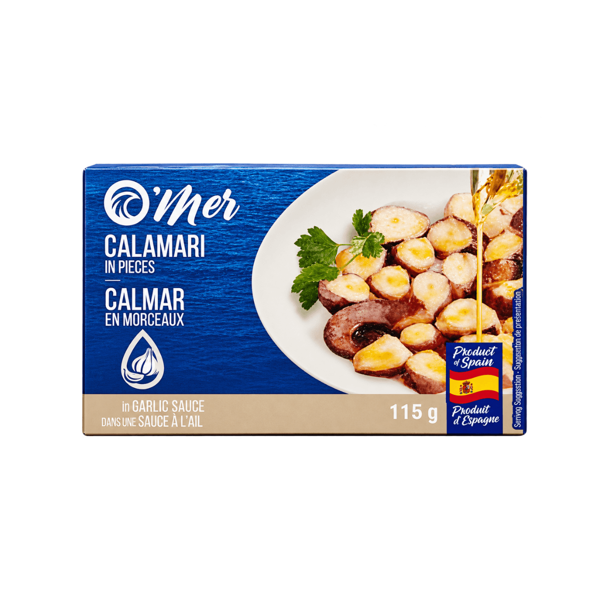Calamari in Pieces in Garlic Sauce